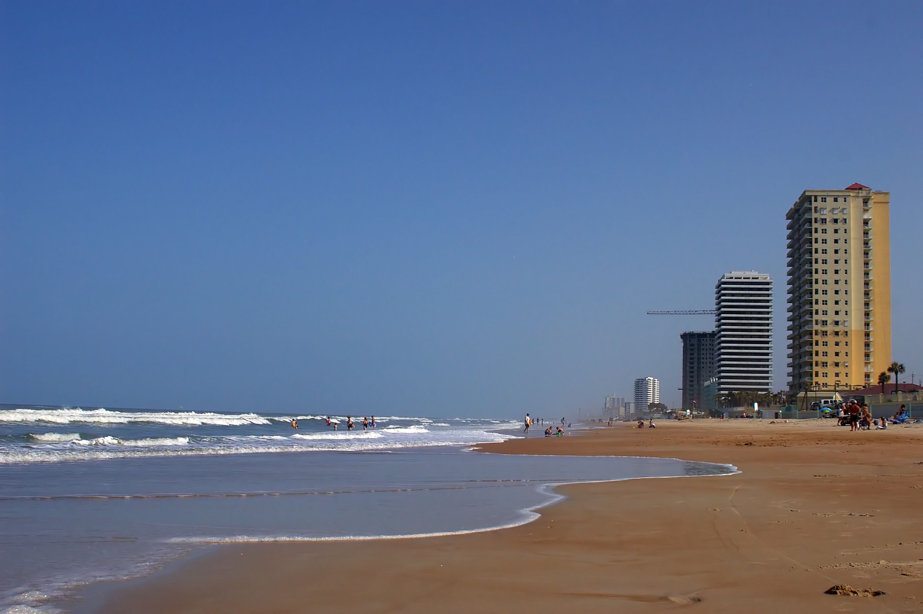 Daytona Beach skyline and water